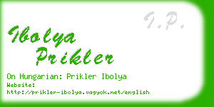 ibolya prikler business card